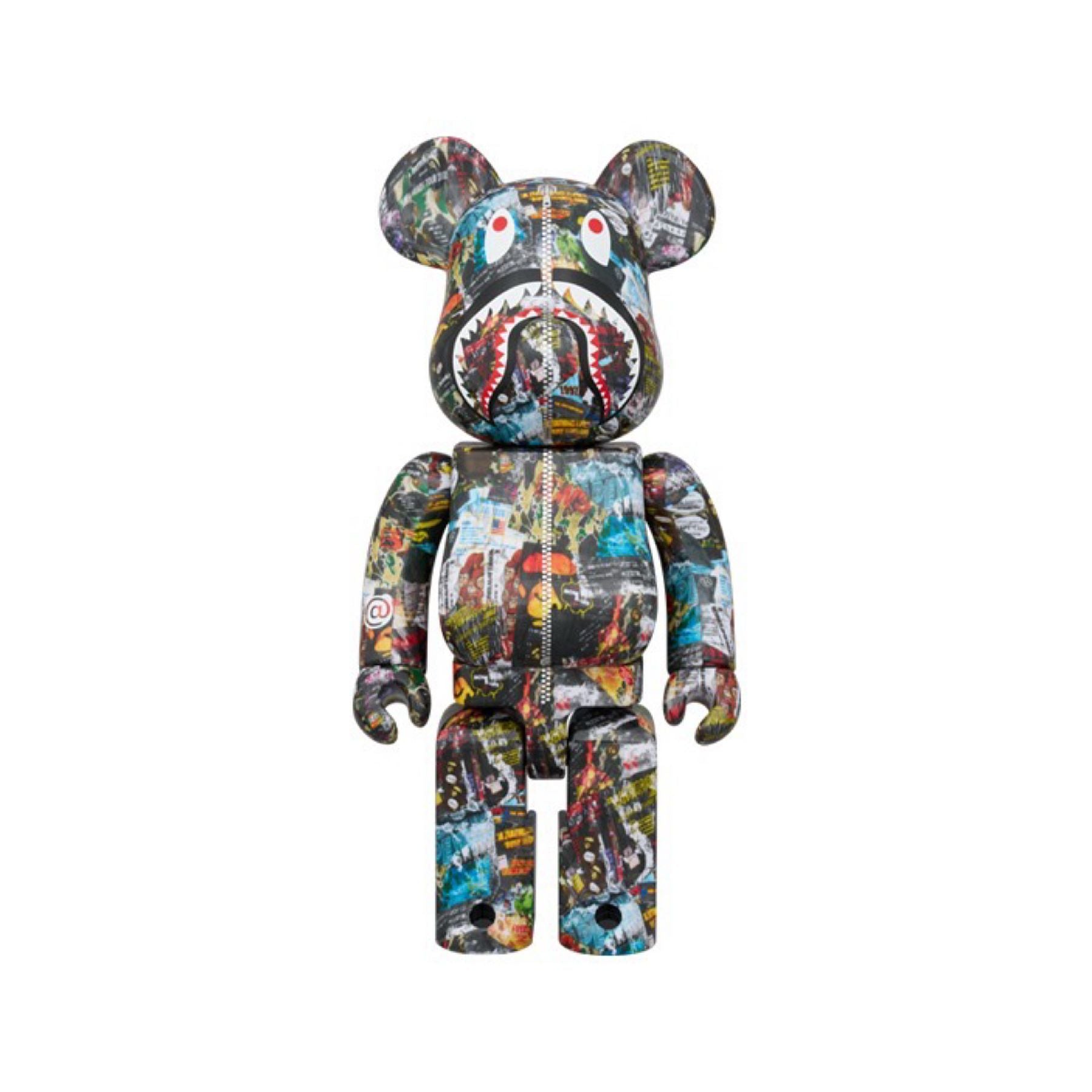 100% & 400% 3 PCS SET BE@RBRICK BAPE(R) LEGACY CAMO SHARK GRAY/RED/NAVY