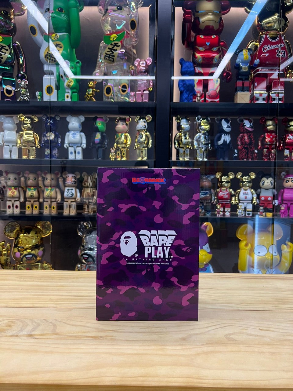 100% & 400% Be@rbrick Bape(R) Camo Tiger (Purple)