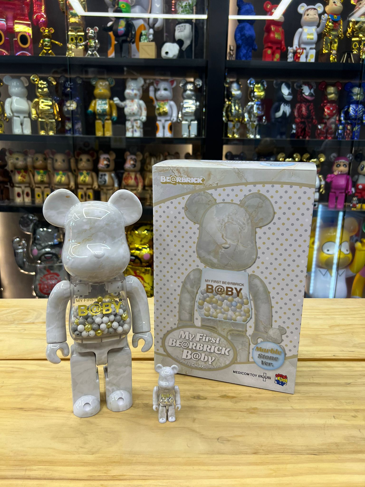 100％ & 400％ My First Baby Be@rbrick B@BY Marble (大理石) Ver