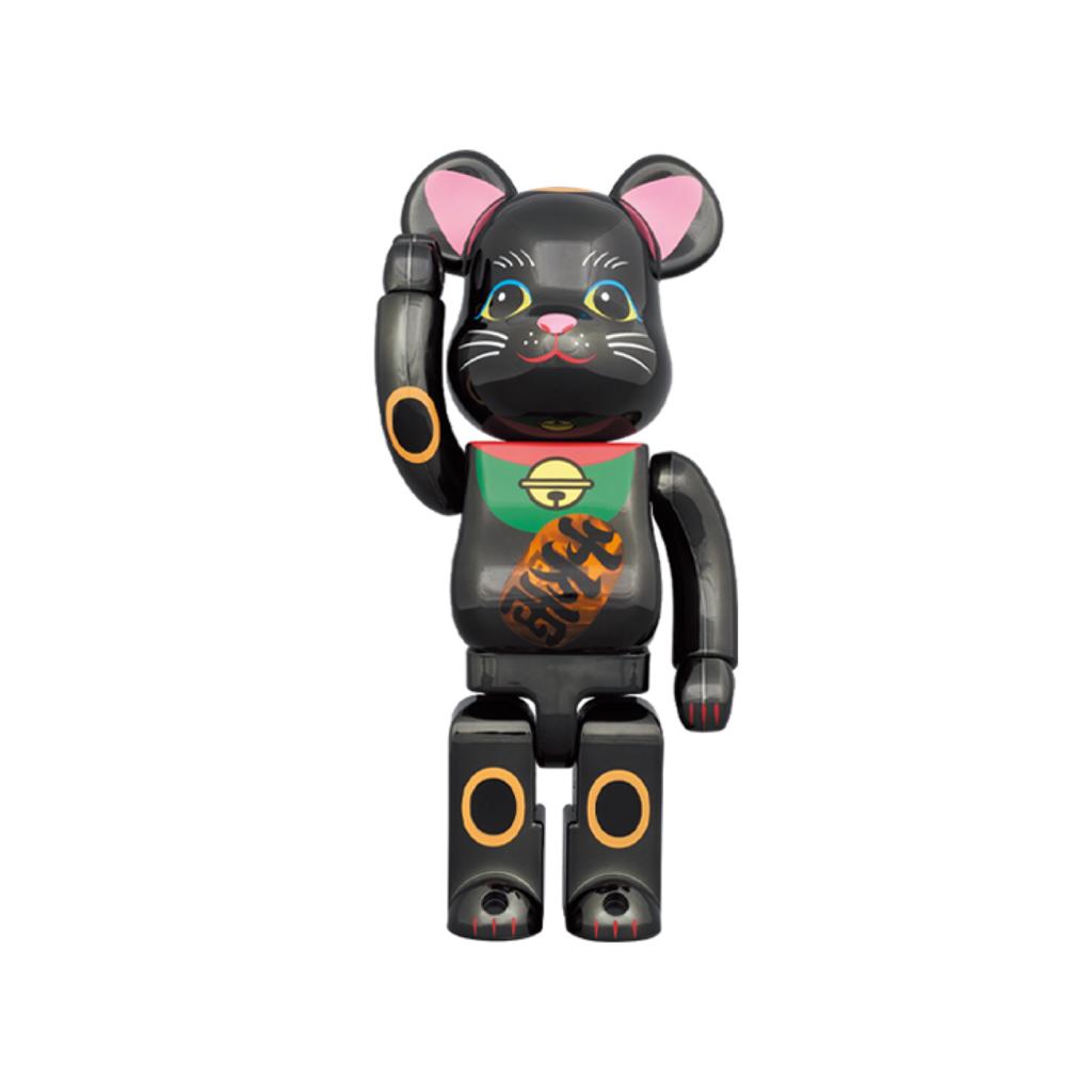 400% Be@rbrick 招き猫 黒メッキ 発光