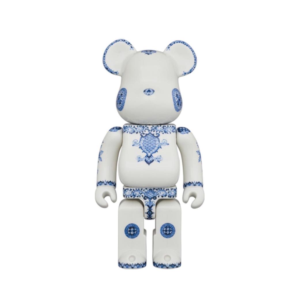400% 九谷燒 Be@rbrick 匠【青華更紗紋】