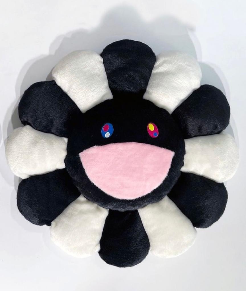 60cm Flower Cushion (Black & White) By 村上隆 Takashi Murakami