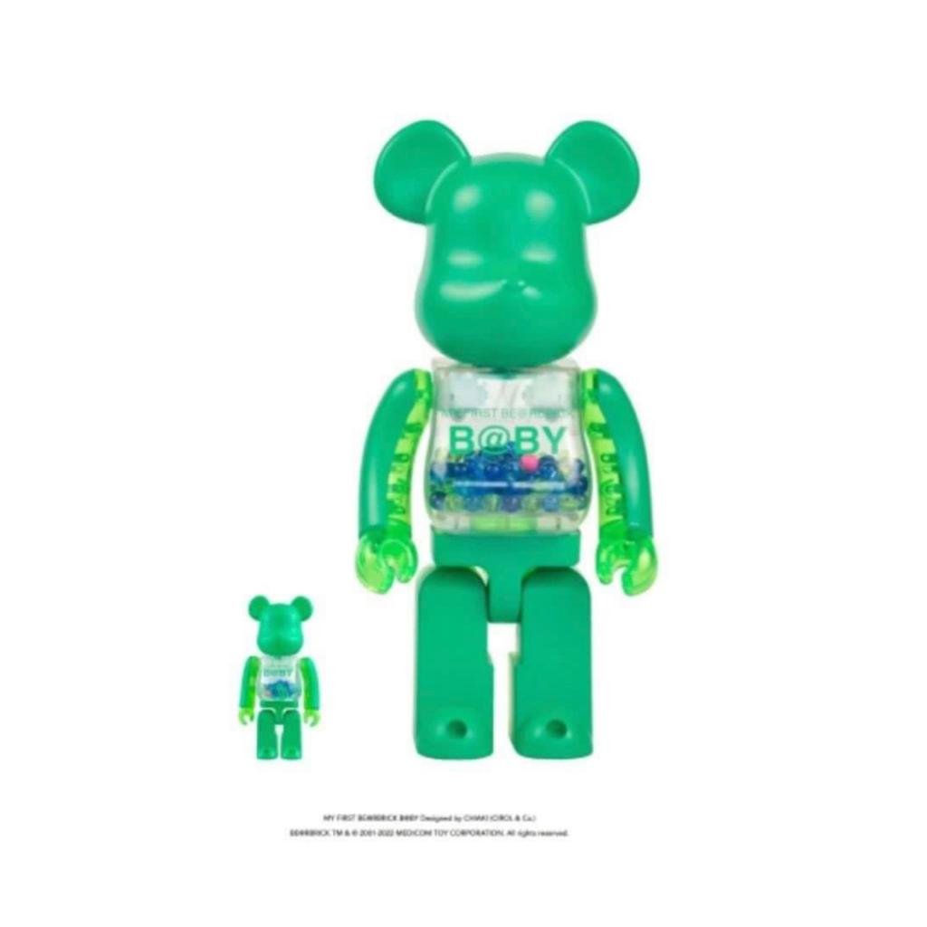 100% & 400% WF Fashion X My First Be@rbrick Baby 2022 (Green)