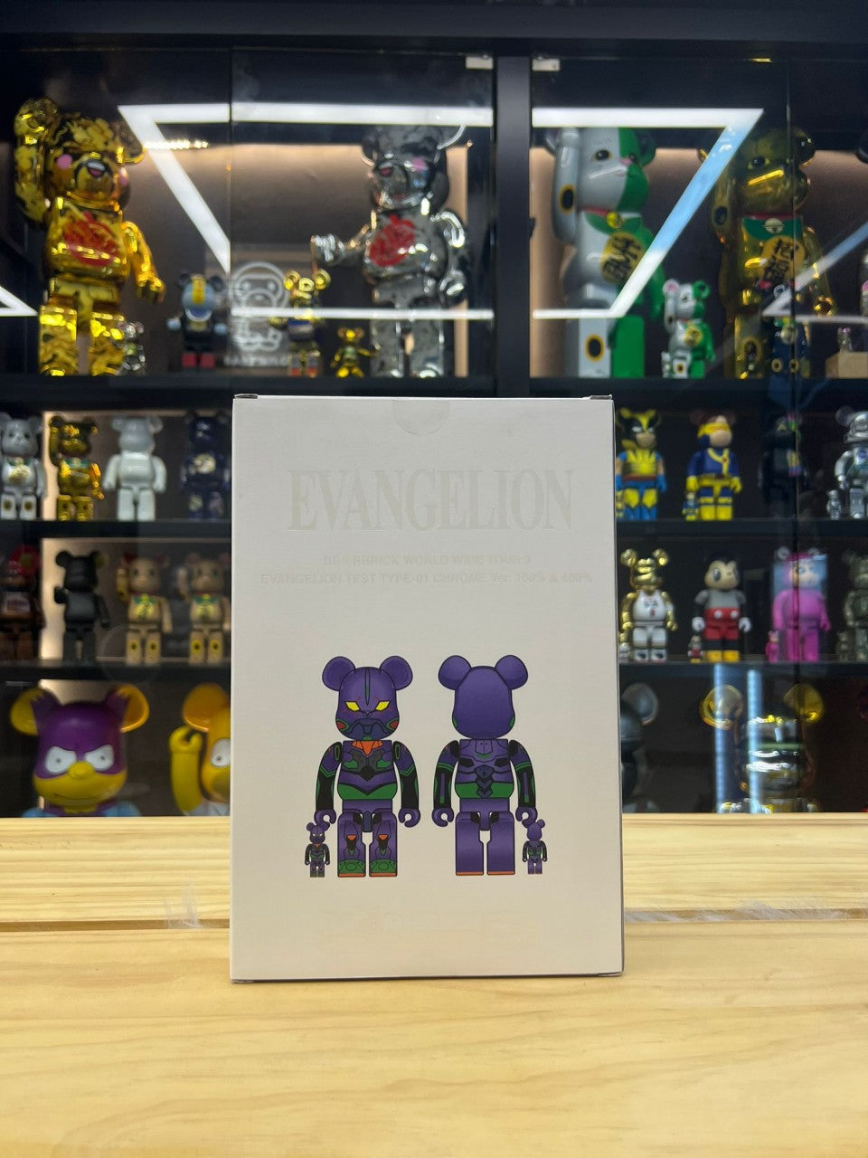 100% & 400% Be@rbrick Evangelion Eva Chrome Ver.