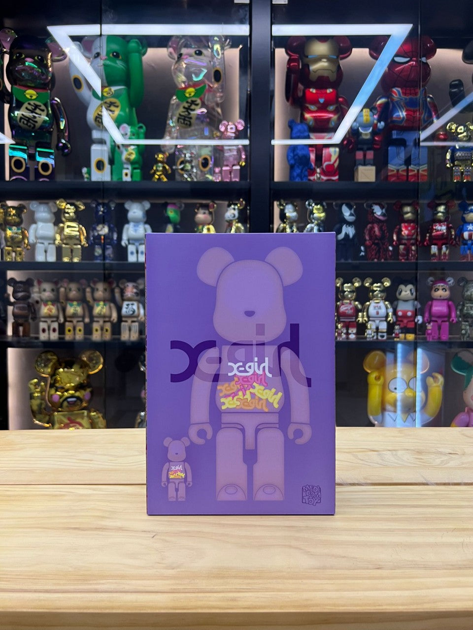 100% & 400% Be@rbrick X-girl Clean Purple