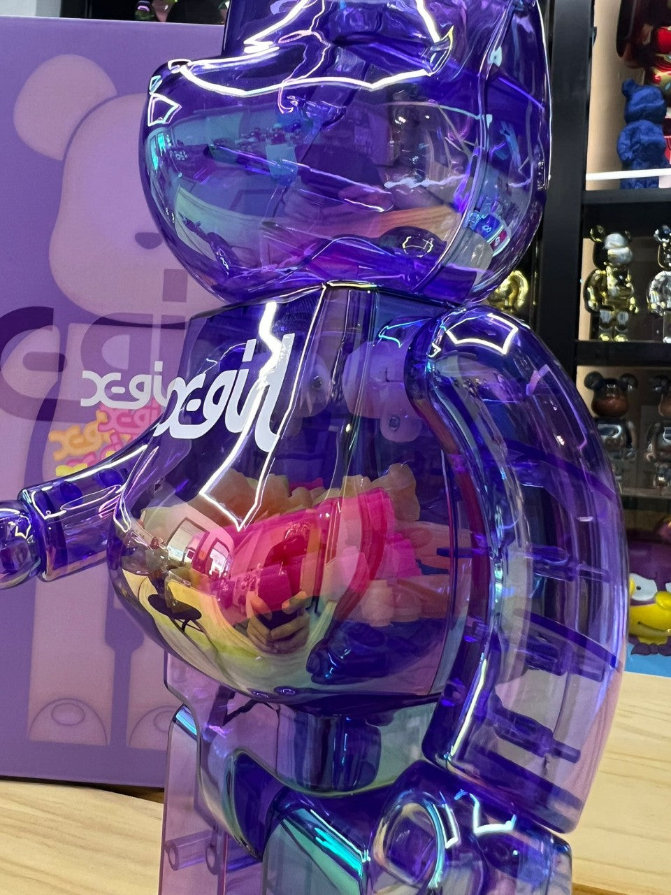 100% & 400% Be@rbrick X-girl Clean Purple