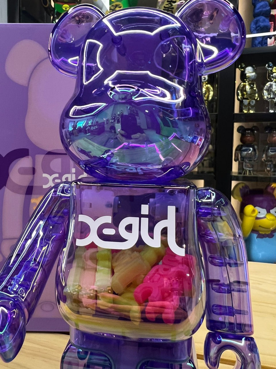 100% & 400% Be@rbrick X-girl Clean Purple