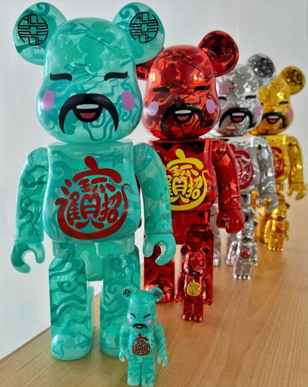 100% & 400% Bearbrick ACU JADE 翡翠 (財神)