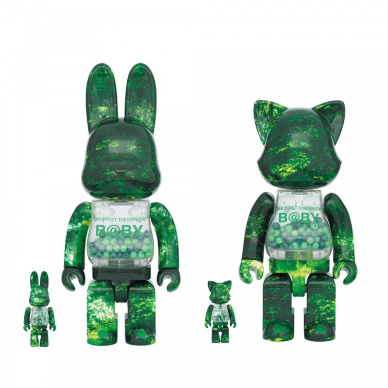 Set of 2pcs 100% & 400% My First NY@Brick B@by & First R@Bbrick B@by Forest Green Ver.