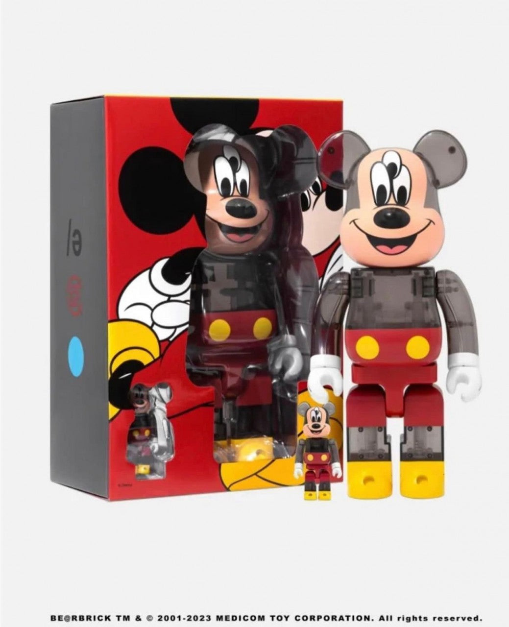 100% & 400% Be@rbrick Clot 3-eyed Mickey