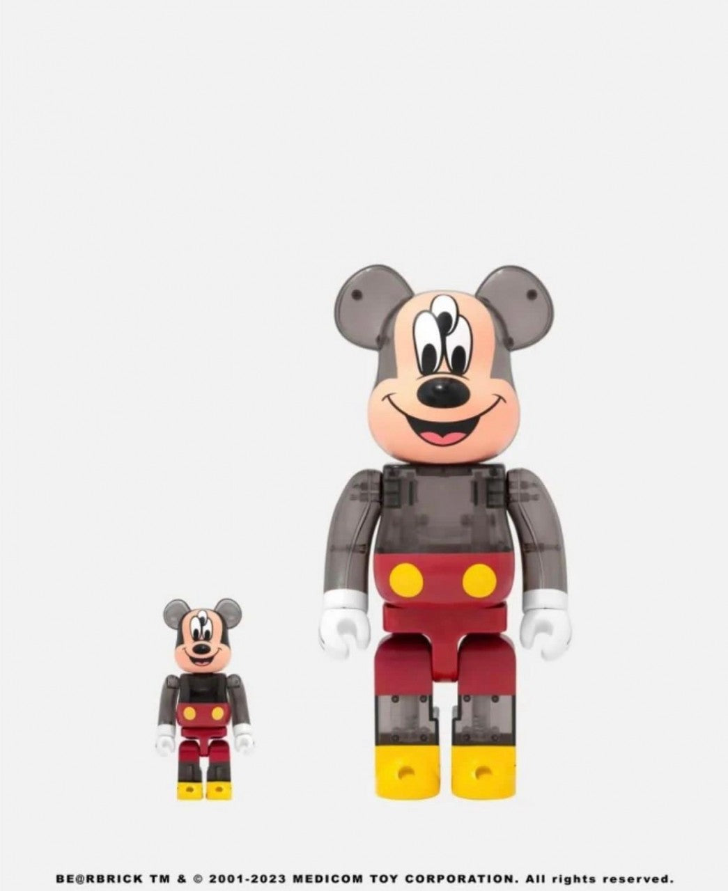 100% & 400% Be@rbrick Clot 3-eyed Mickey