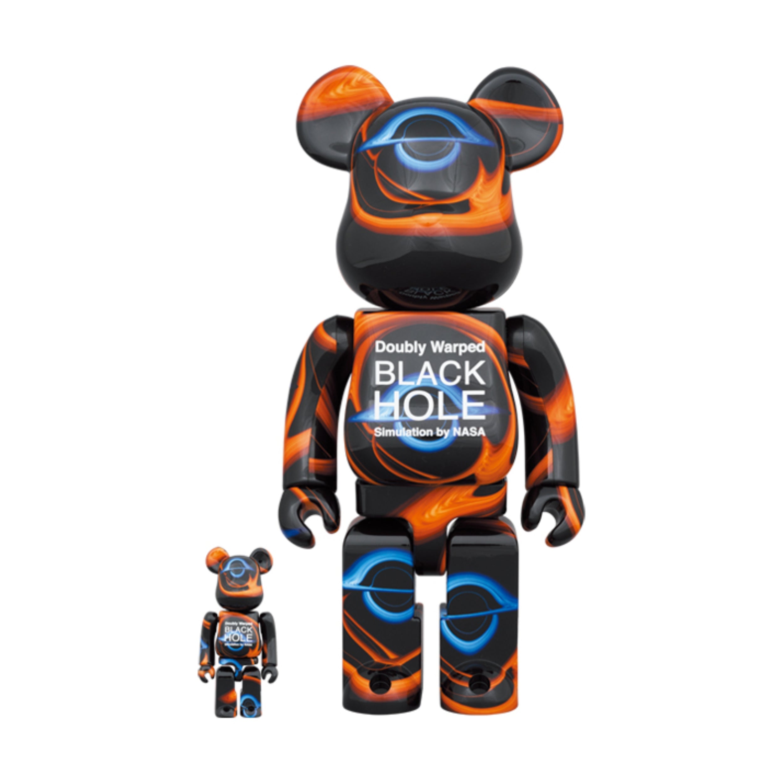 100% & 400% Be@rbrick Doubly Warped BLACK HOLE