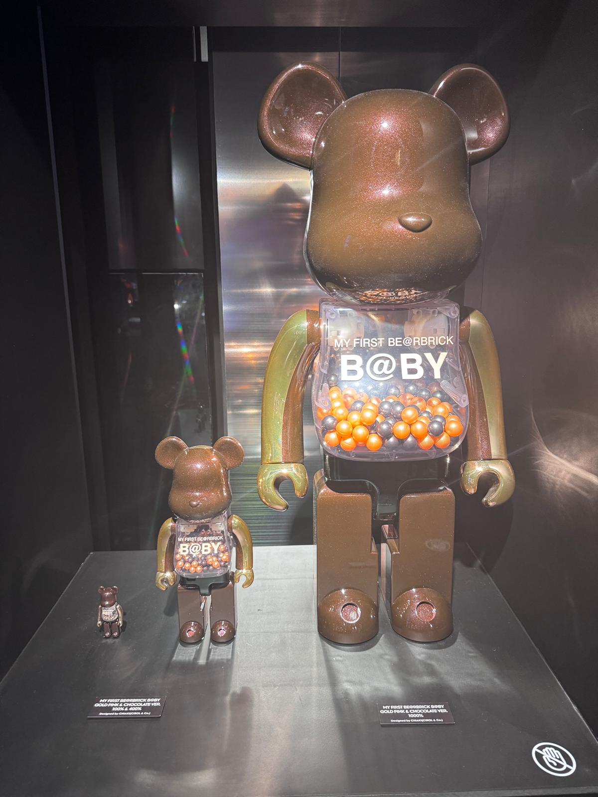 100% & 400% My First Baby Be@rbrick Gold Pink & Chocolate Ver.