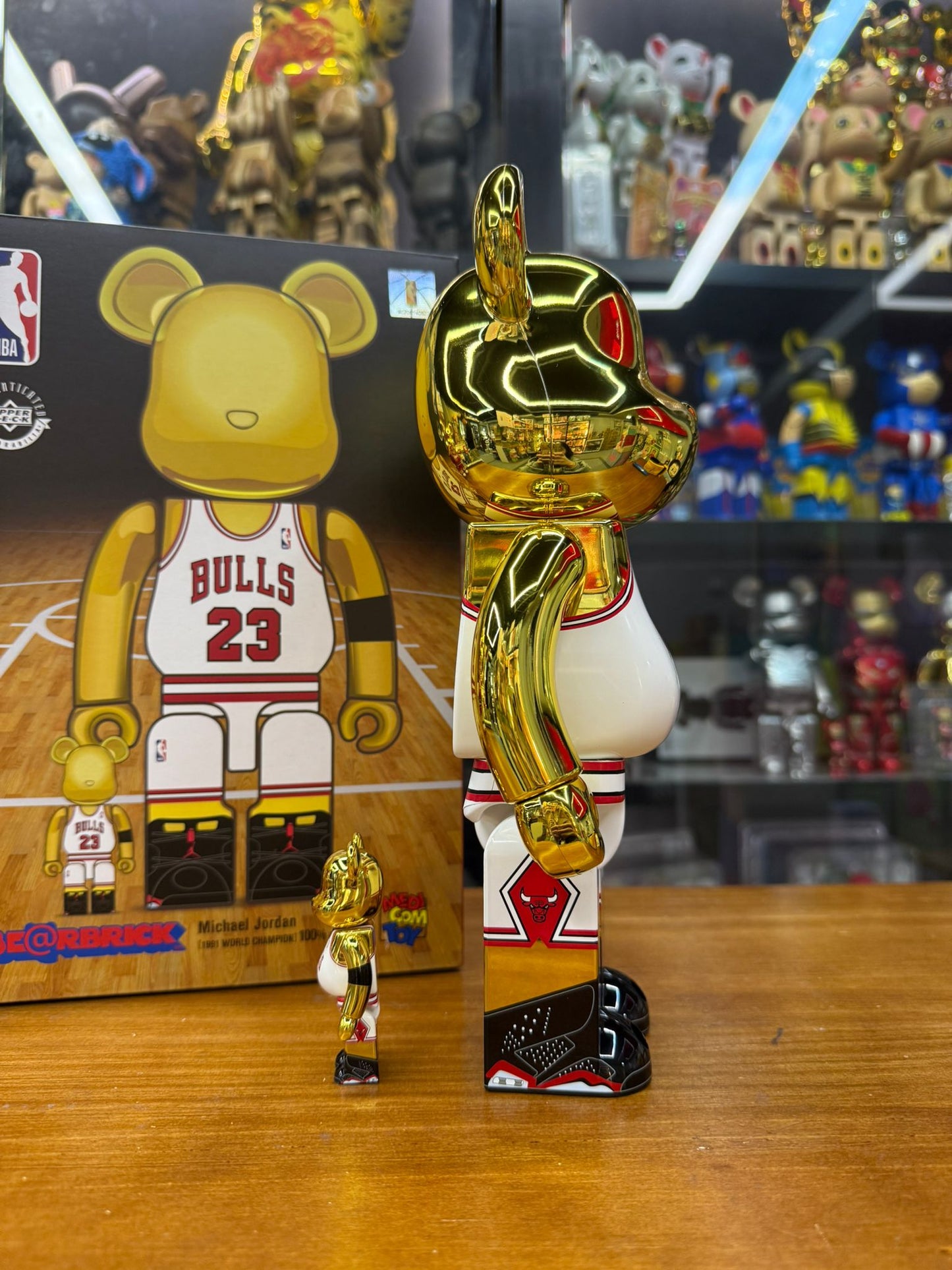 100% & 400% BE@RBRICK Michael Jordan 1991 WORLD CHAMPION