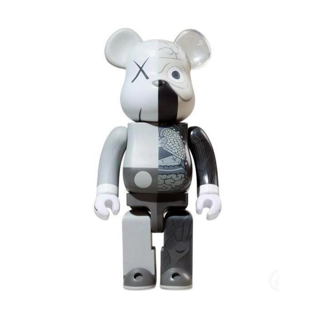 1000% Be@rbrick x Kaws Original Fake Dissected（Grey ）