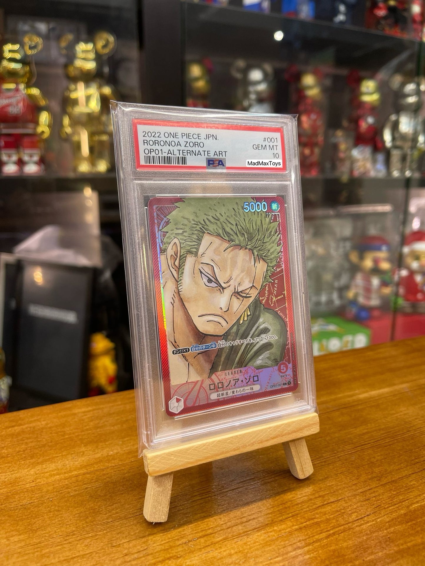 PSA 10 One Piece Card P-L ロロノア・ゾロ(パラレル)(OP01-001)