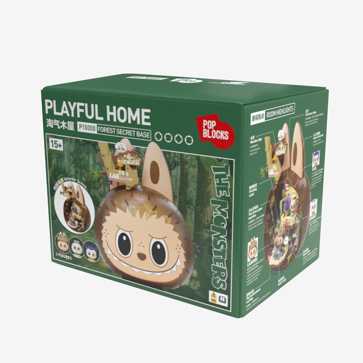 POP MART THE MONSTERS森林秘密基地系列拼搭積木 Forest Secret Base Series Blocks