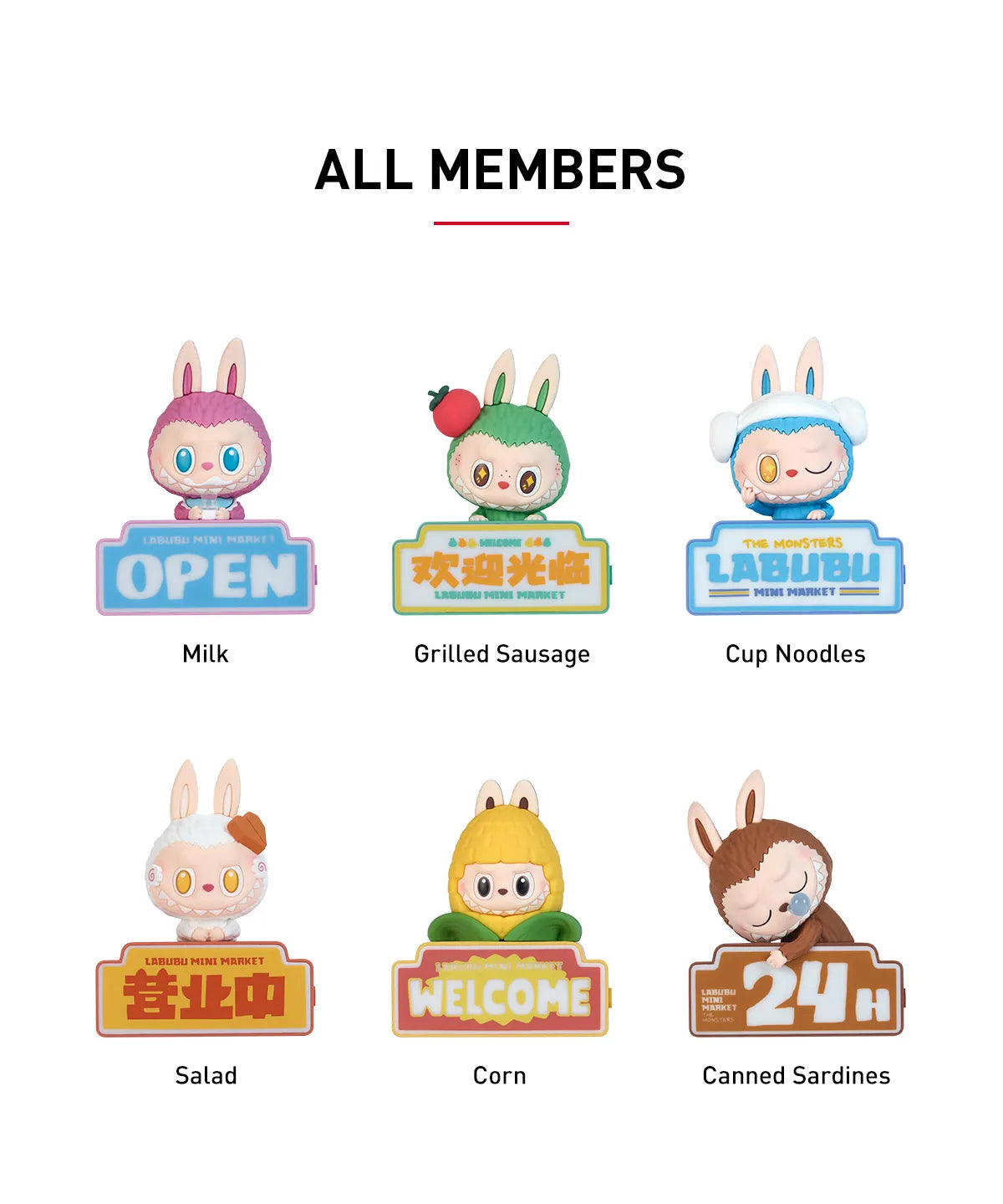 POP MART THE MONSTERS怪味便利店系列-冰箱贴盲盒 Wacky Mart Series-Fridge Magnet Blind Box