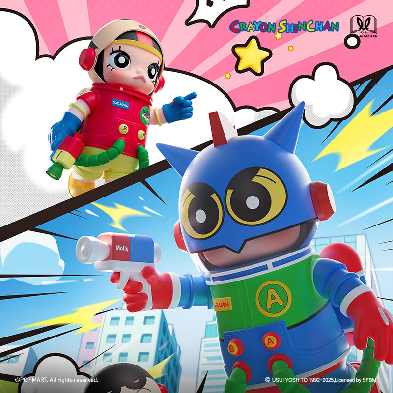 POP MART MEGA SPACE MOLLY 400%+100% 蠟筆小新