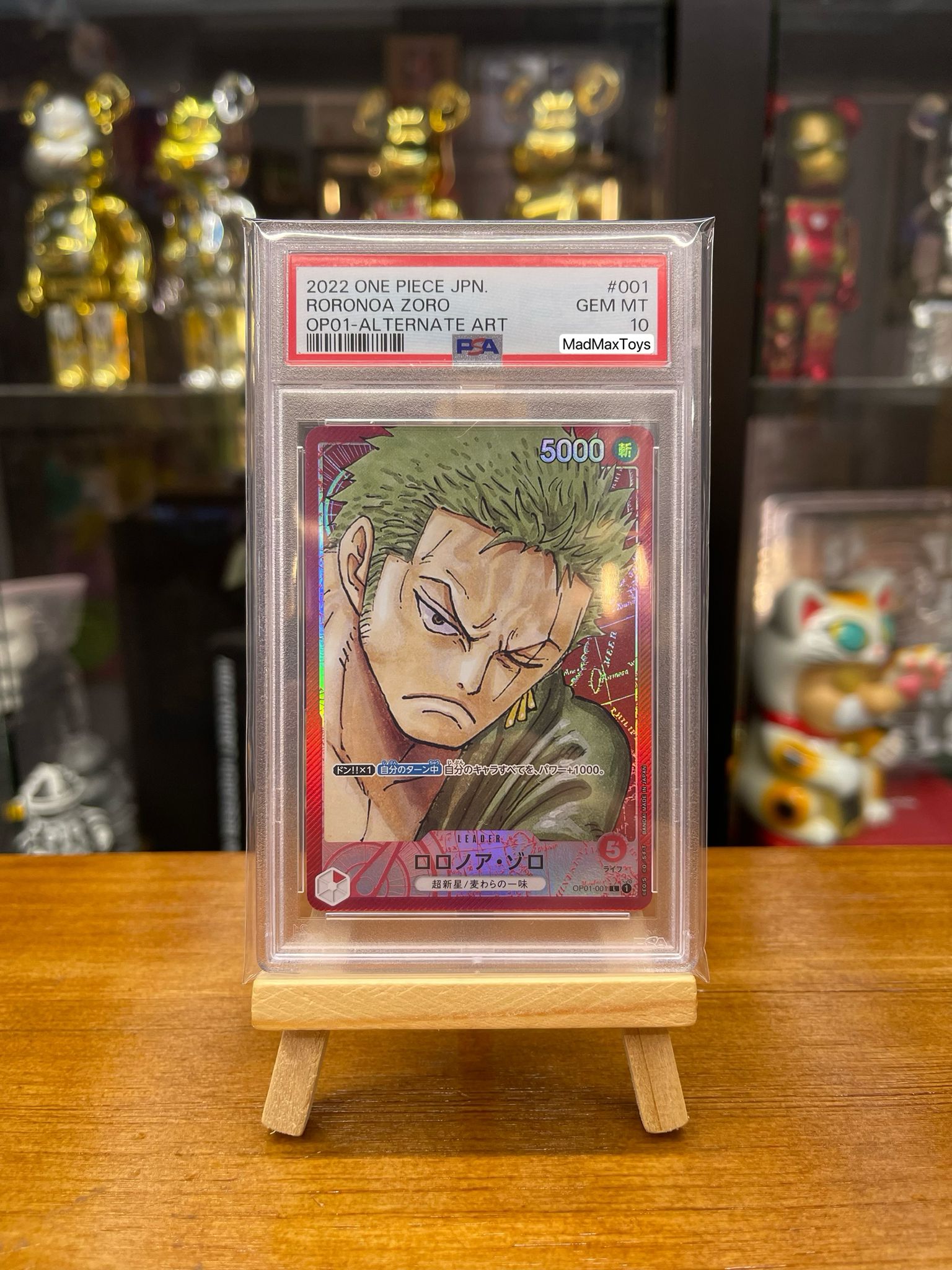 PSA 10 One Piece Card P-L ロロノア・ゾロ(パラレル)(OP01-001) – Madmaxtoys