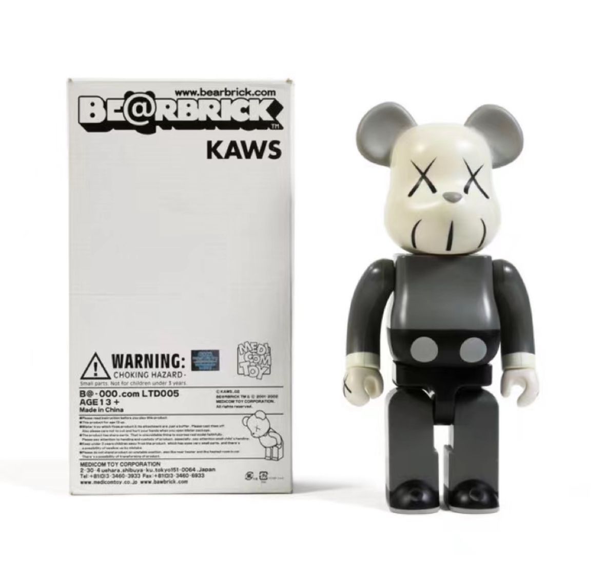 400% Be@rbrick Kaws 2002 (Grey)