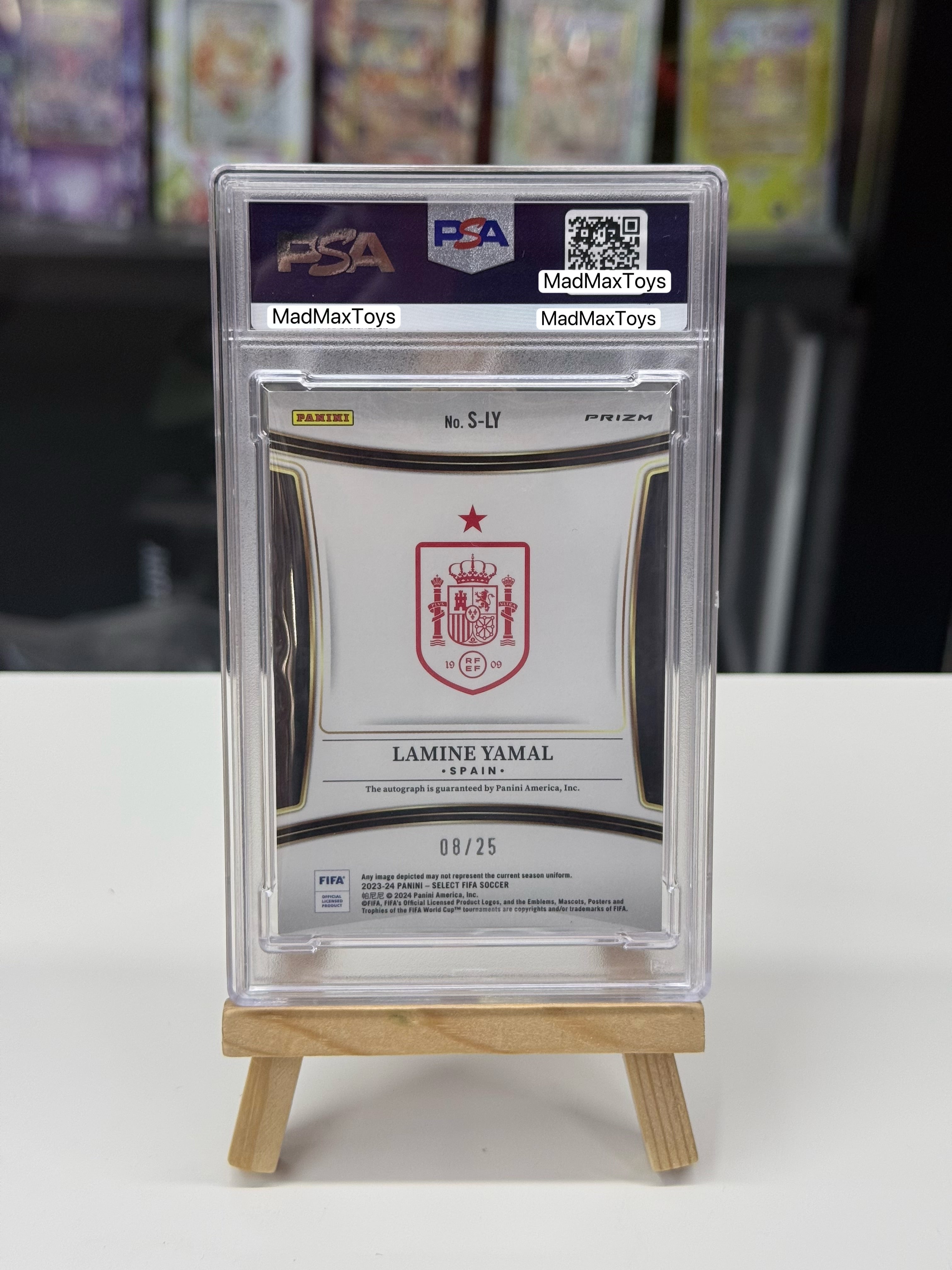 PSA AUTO 10 2023-24 PANINI SELECT FIFA SIGNATURES #SLY LAMINE YAMAL SIGNATURE-TIE-DYE