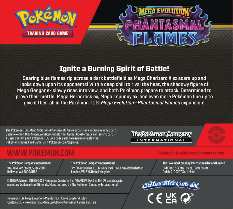 [m2] Pokemon Mega Evolutions Phantasmal Flames Booster Box