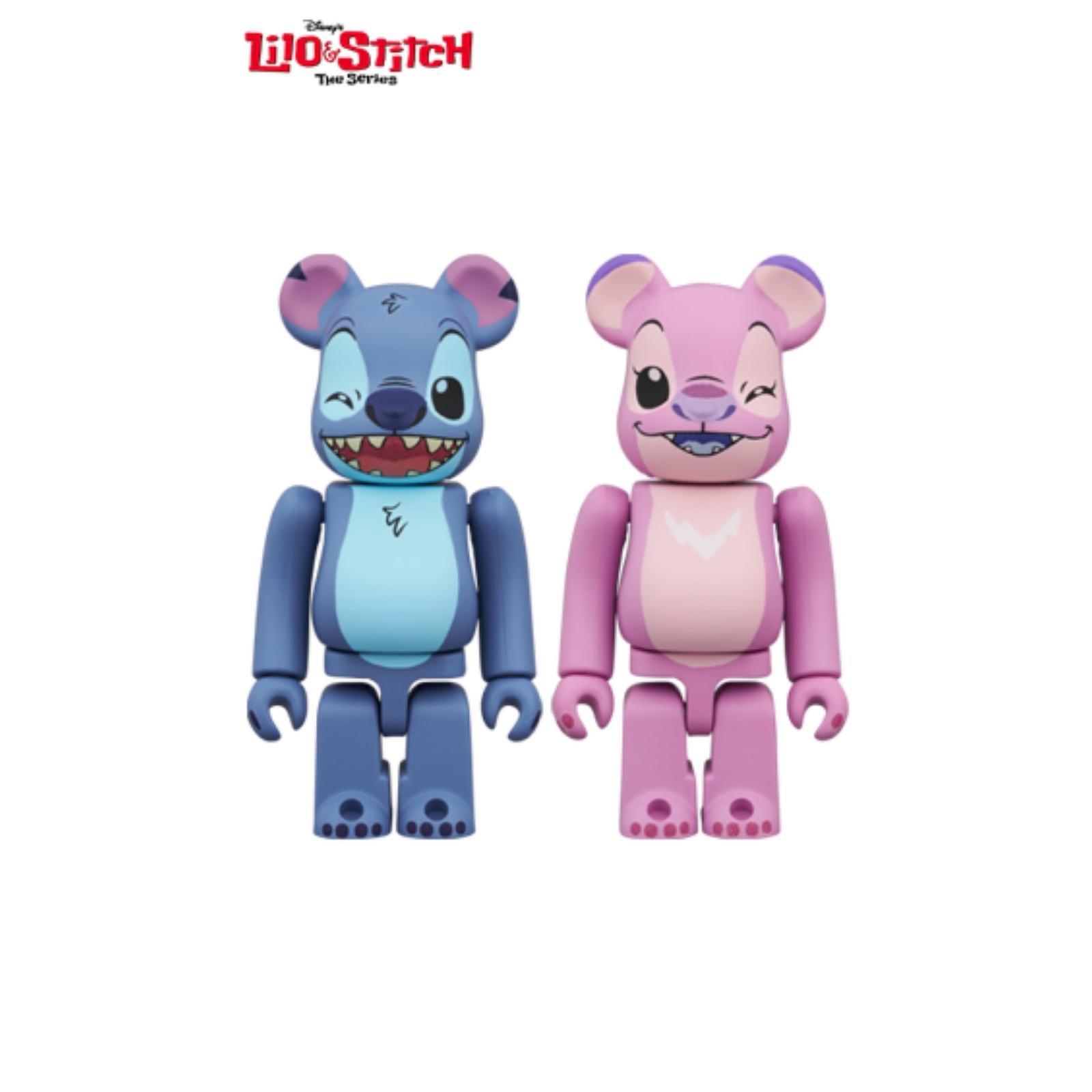 100% BE@RBRICK STITCH & ANGEL "LILO & STITCH: THE SERIES" Set of 2 pcs