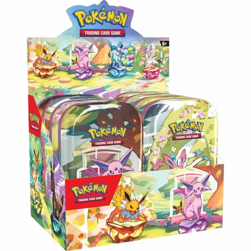 SV8.5 Pokemon Prismatic Evolutions Mini Tins Display Sealed