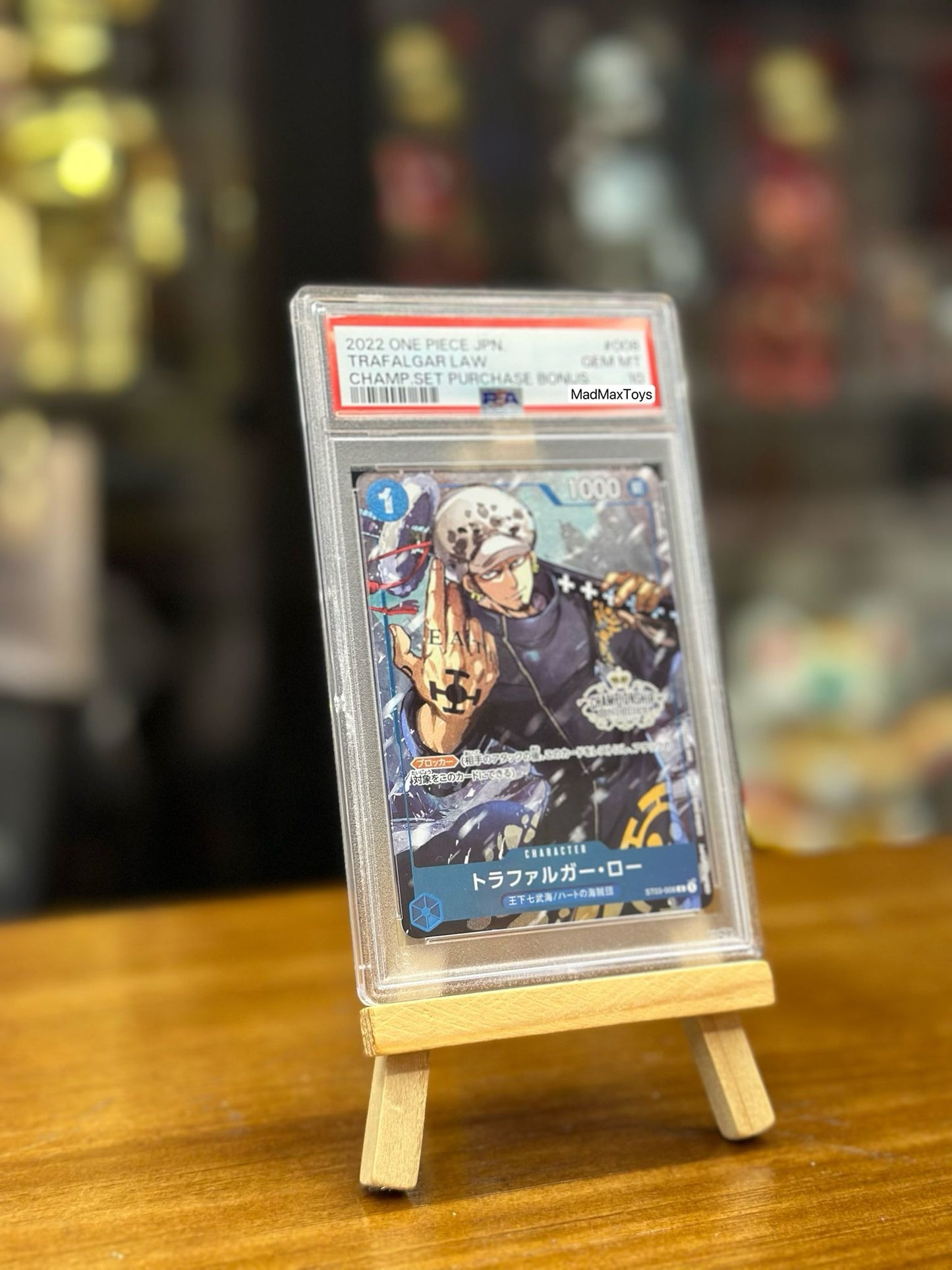 PSA 10 One Piece Card (ST03-008) C トラファルガー・ロー(パラレル)(チャンピオンシップ)