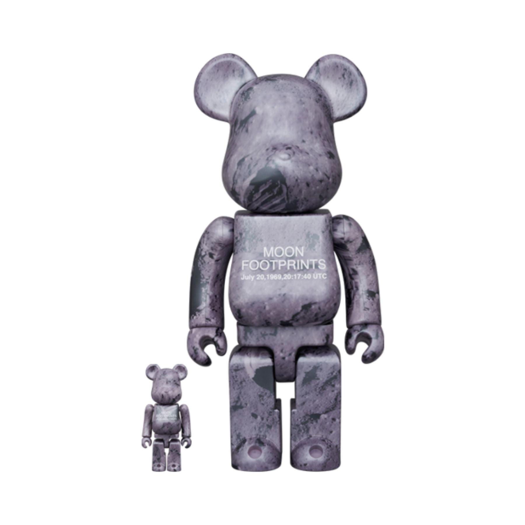 100% & 400% Be@rbrick Moon Footprints