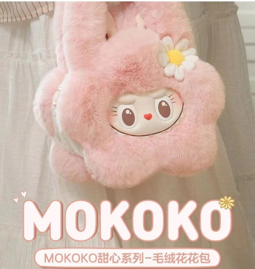 Popland 樂園限定 Mokoko 甜心系列-毛絨花花包 Sweetheart Series-Plush Flower Bag