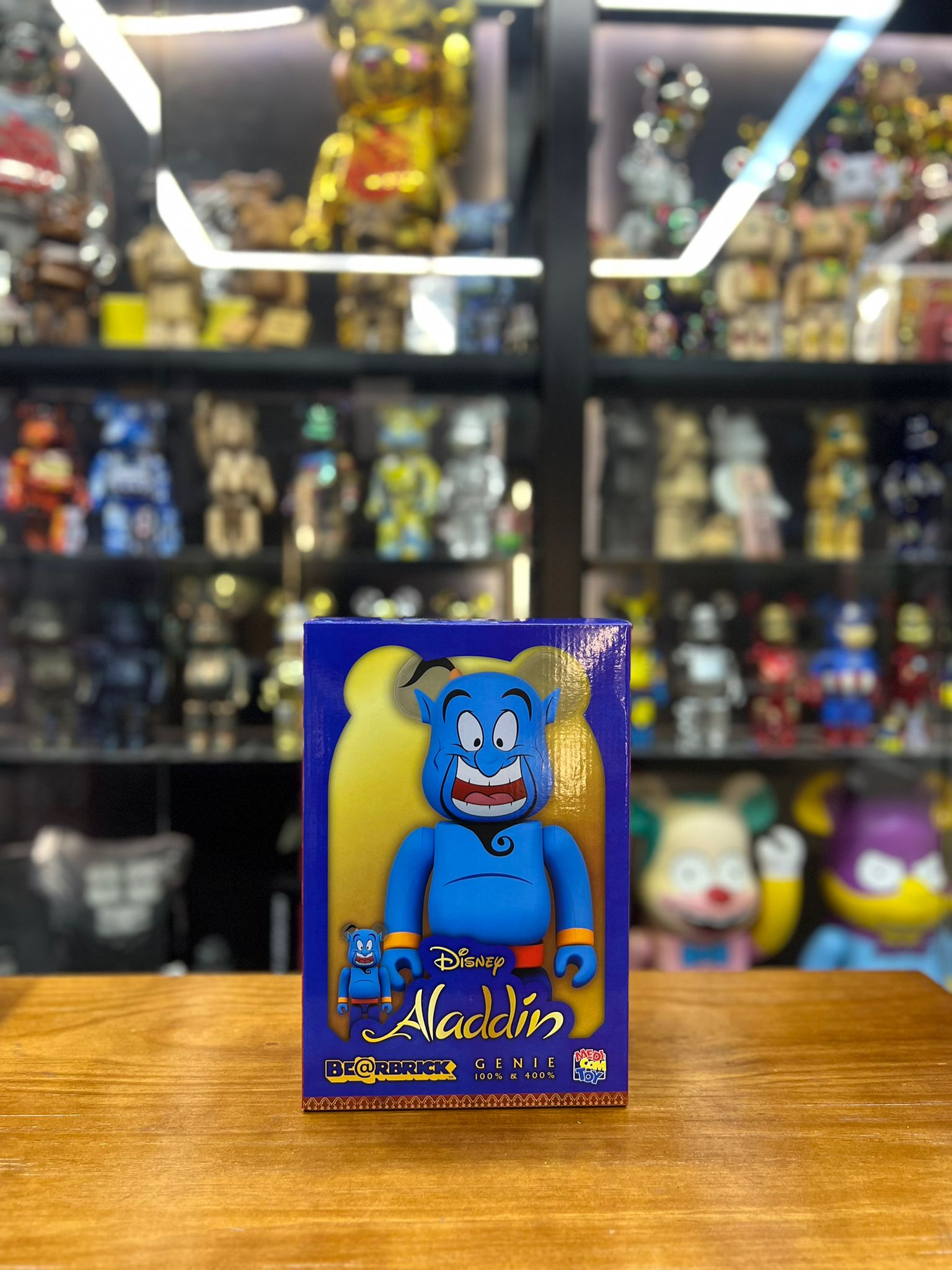 100% & 400% Be@rbrick Disney Aladdin Genie (阿拉丁燈神 神燈精靈)