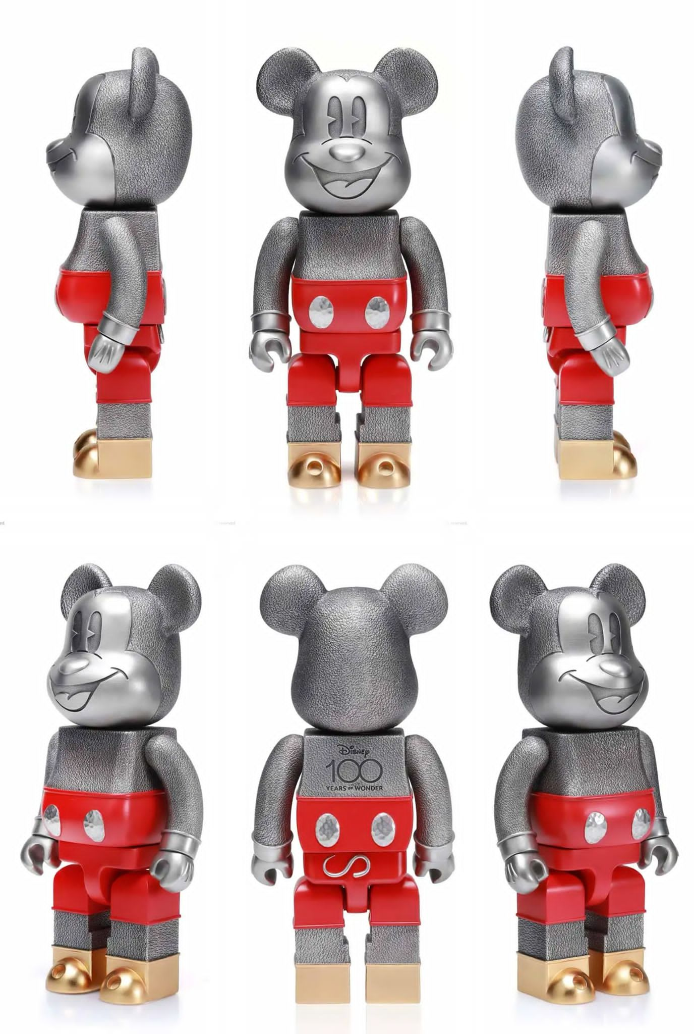 400% Mickey Mouse Disney 100 X Royal Selangor Bearbrick,2023