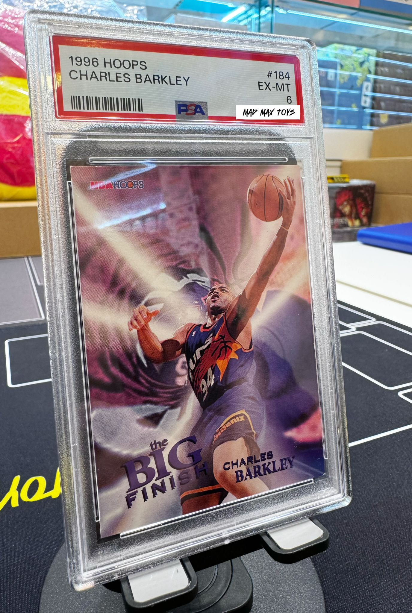 PSA6 1996-97 NBA Hoops Charles Barkley Big Finish #184 Phoenix Suns HOF MVP