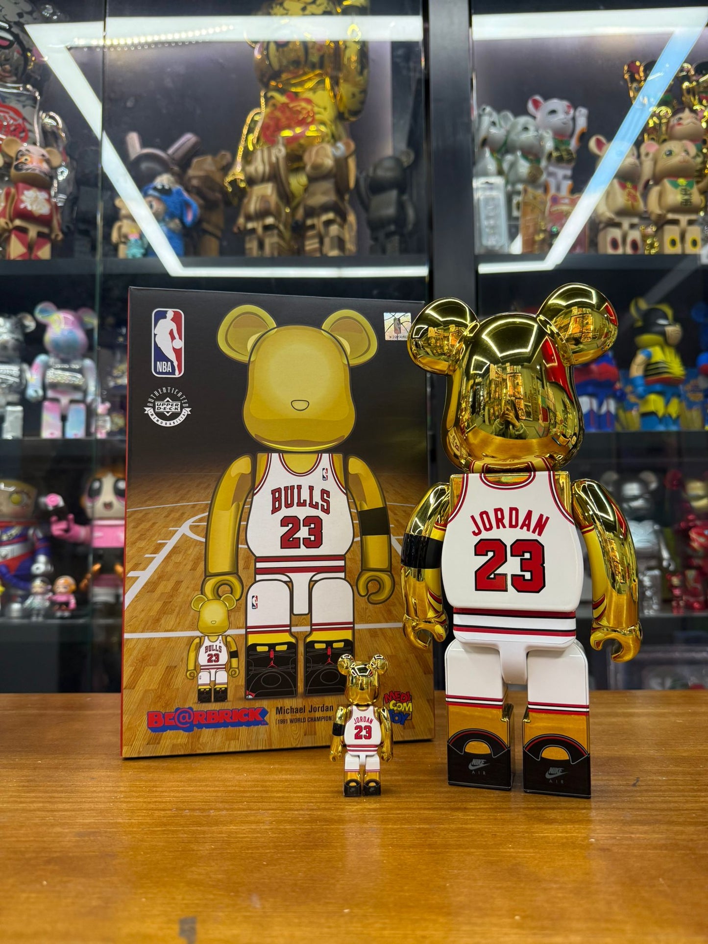 100% & 400% BE@RBRICK Michael Jordan 1991 WORLD CHAMPION