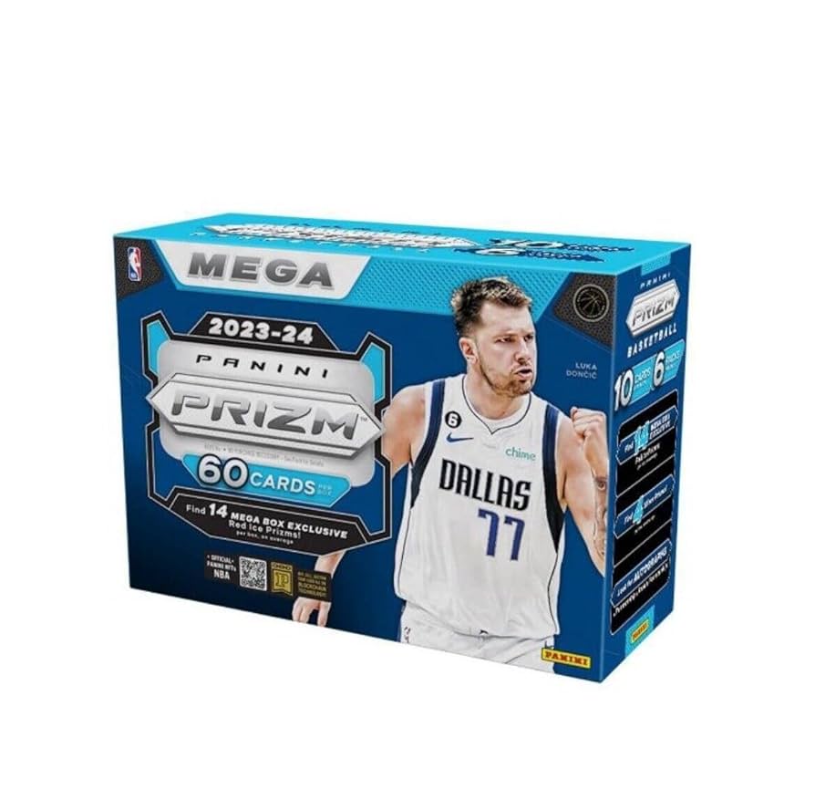 2023-24 Panini NBA Prizm Basketball Trading Card Mega Box (60 Cards)