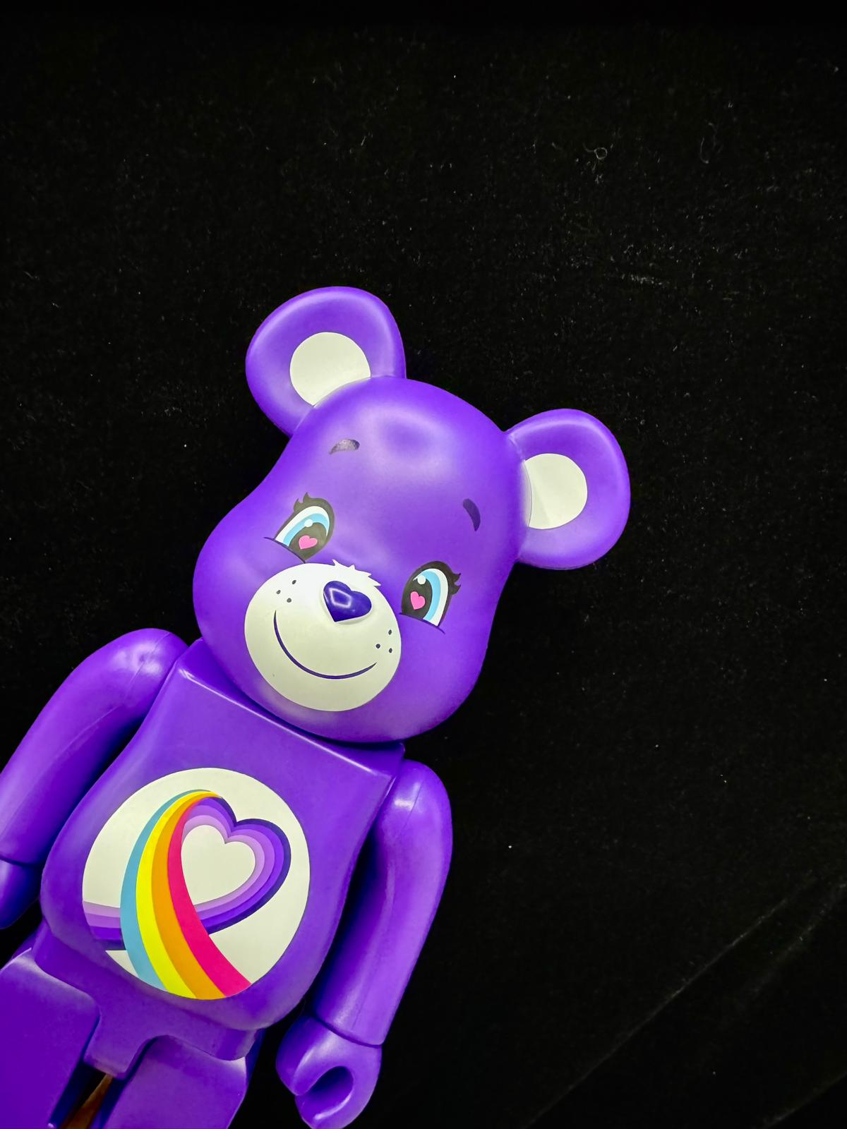 100％ & 400％ BE@RBRICK Care Bears(TM) Rainbow Heart Bear(TM