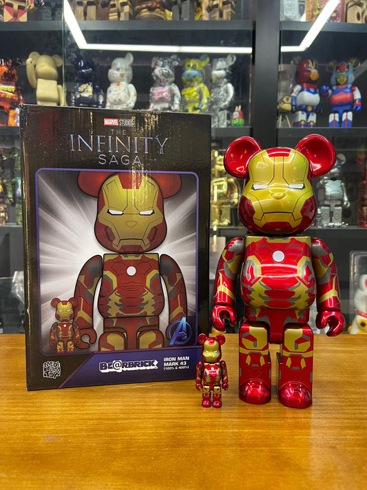 100％ & 400％ BE@RBRICK IRON MAN MARK 43