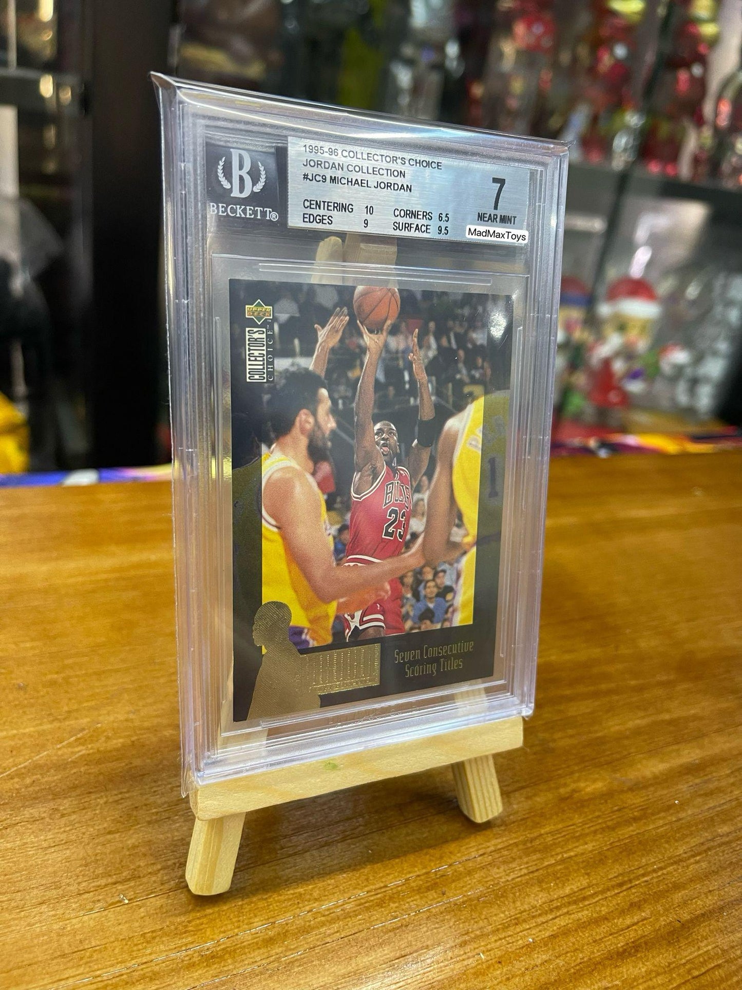 BGS 7 1995-96 COLLECTOR'S CHOICE JORDAN COLLECTION #JC9 MICHAEL JORDAN