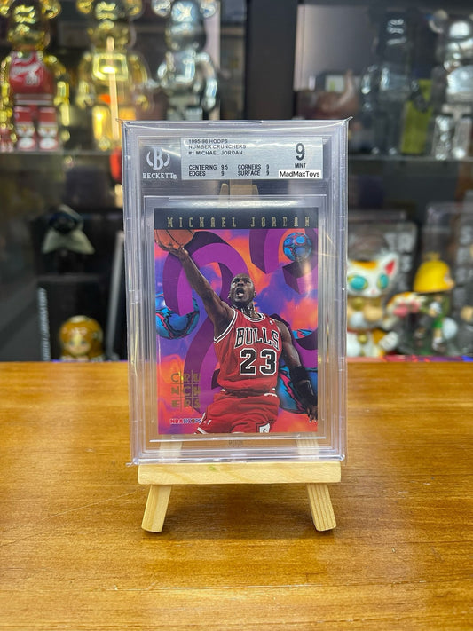 BGS 9 1995-96 HOOPS NUMBER CRUNCHERS #1 MICHAEL JORDAN