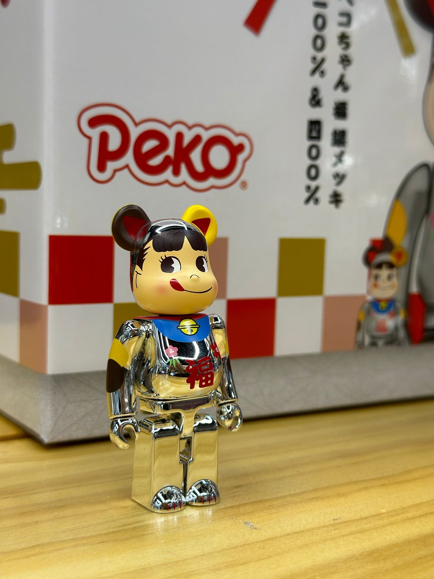 100％＆400％ BE@RBRIC Peko Lucky Cat Peko-chan Lucky