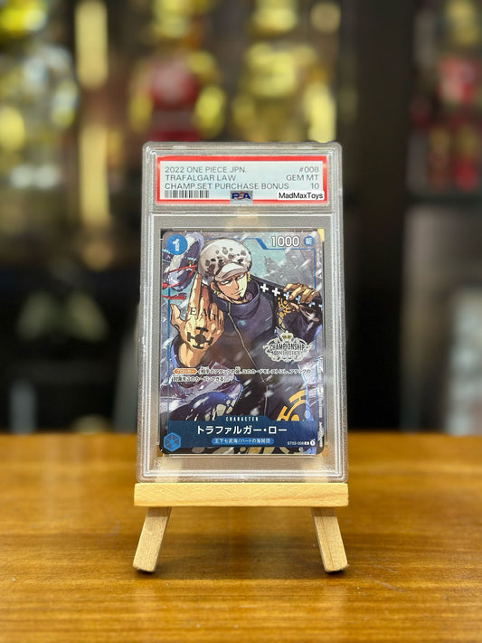 PSA 10 One Piece Card (ST03-008) C トラファルガー・ロー(パラレル)(チャンピオンシップ)