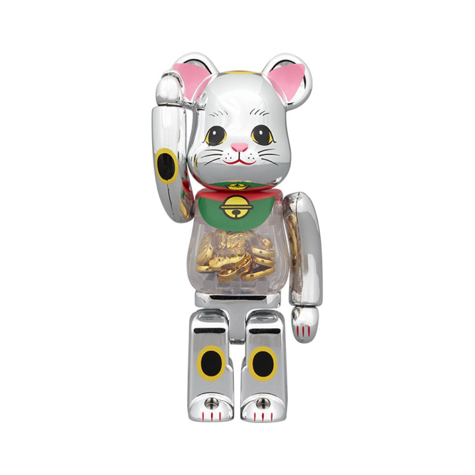 100％ & 400％ BE@RBRICK 招き猫 小判 千万両 銀メッキ