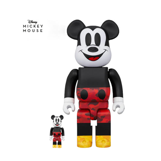 100％ & 400％ BE@RBRICK BAPE(R) MICKEY MOUSE COLOR Ver.