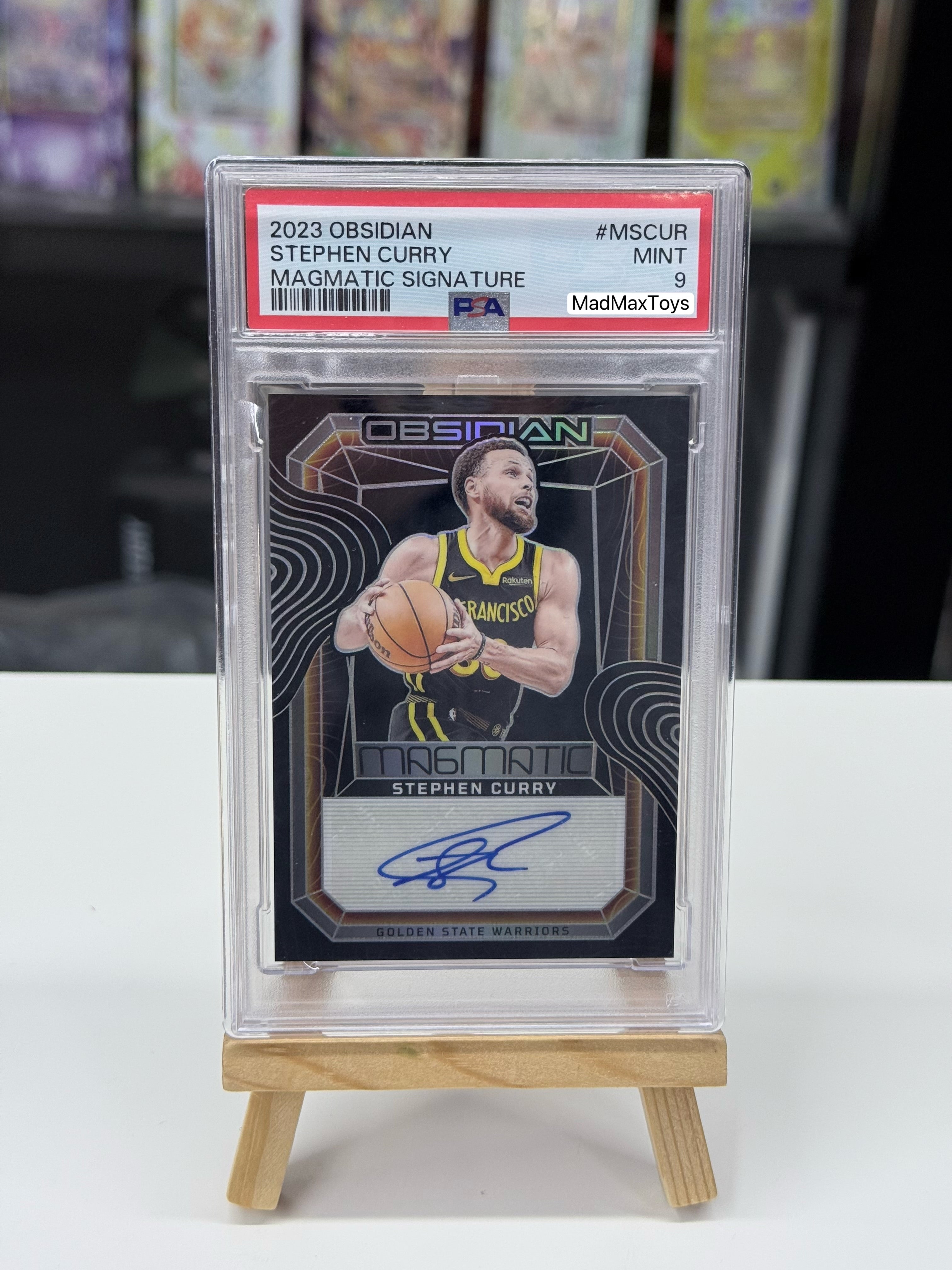 PSA 9 2023 Panini Obsidian Stephen Curry Magmatic Signature Auto