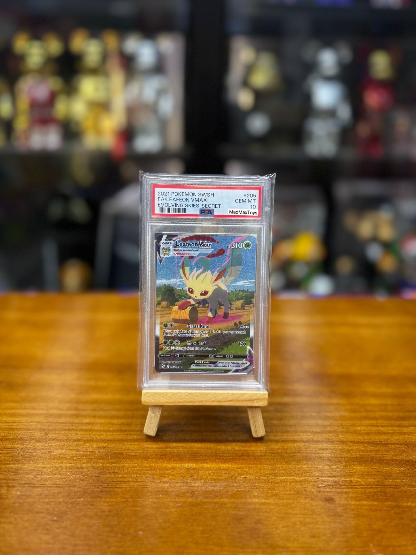 PSA 10 2021 Pokemon Card SWSH EAFEON VMAX EVOL VING SKIES-SECRET 205/203 Eng Ver.