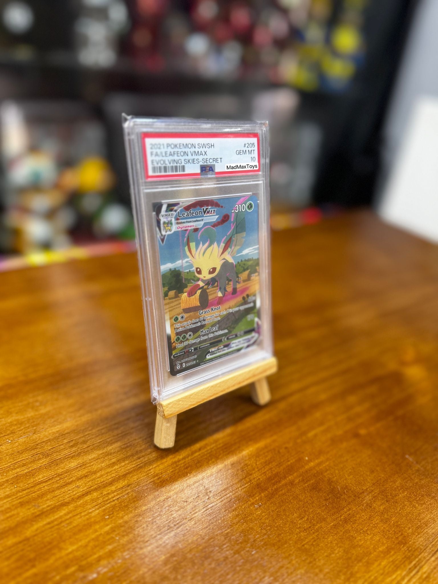 PSA 10 2021 Pokemon Card SWSH EAFEON VMAX EVOL VING SKIES-SECRET 205/203 Eng Ver.