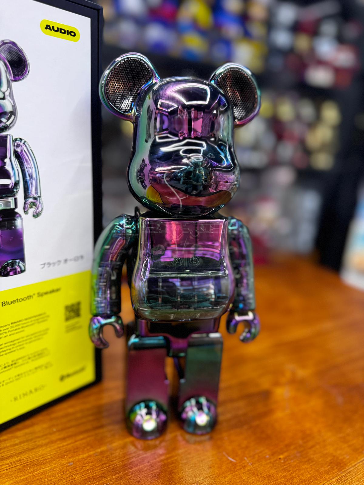 400％ BE@RBRICK AUDIO IRIDESCENT Portable Bluetooth(R) Speaker (BLACK AURORAK)