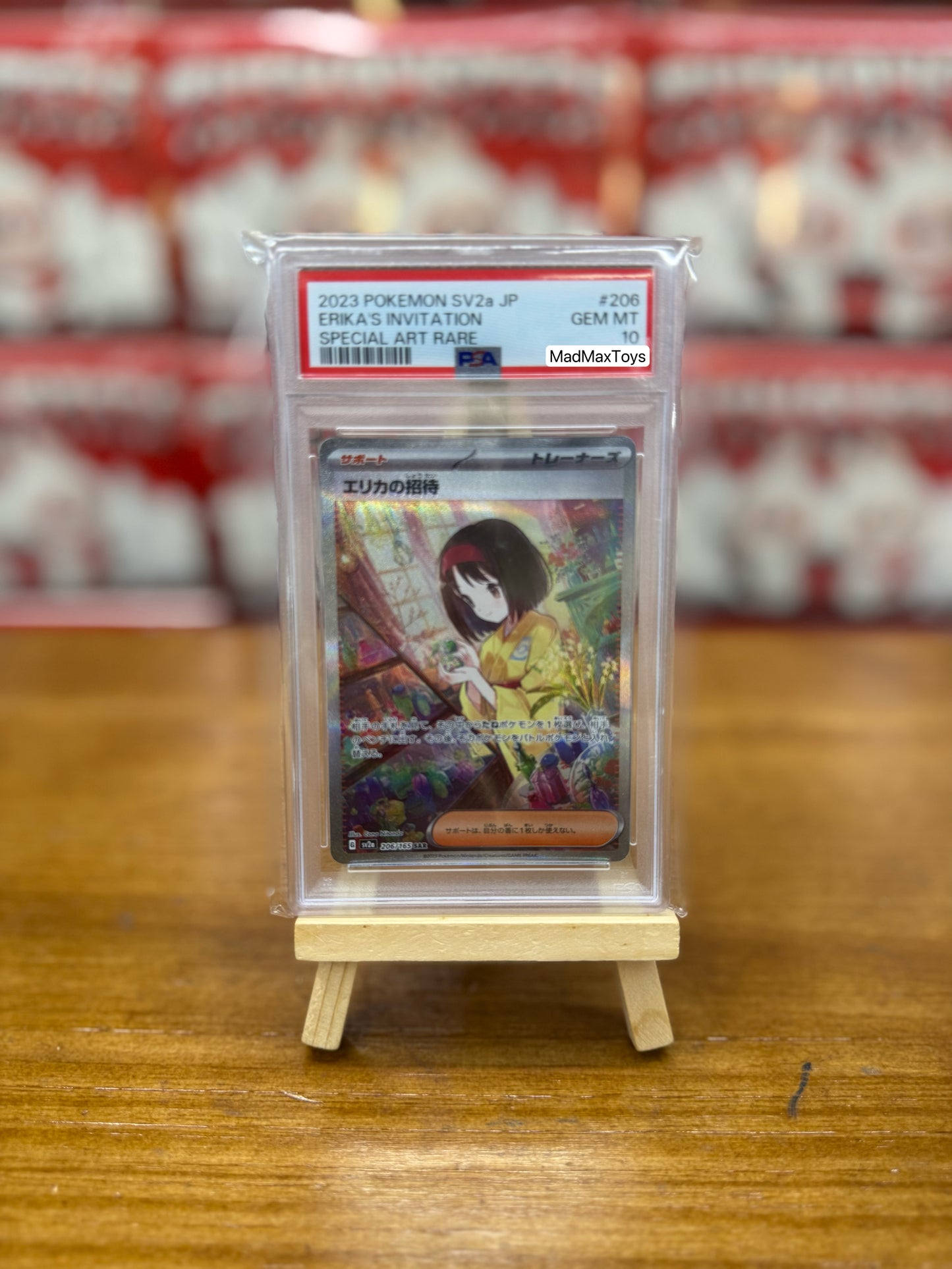 PSA 10 Pokemon Card 2023 ERIK SV2a 206/165